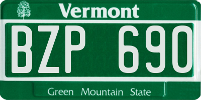 VT license plate BZP690