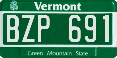 VT license plate BZP691