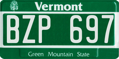 VT license plate BZP697