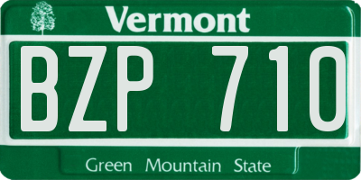 VT license plate BZP710