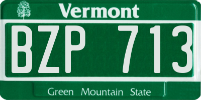 VT license plate BZP713