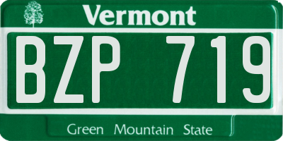 VT license plate BZP719