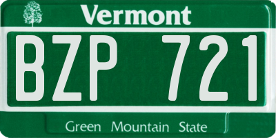 VT license plate BZP721