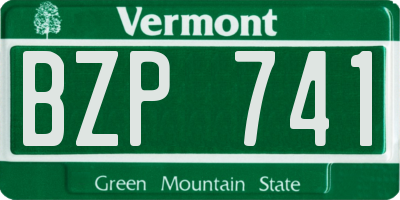 VT license plate BZP741