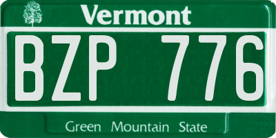 VT license plate BZP776
