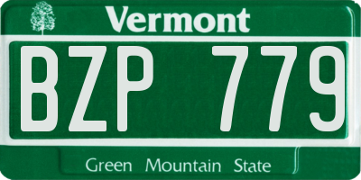 VT license plate BZP779