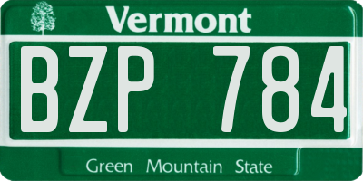VT license plate BZP784