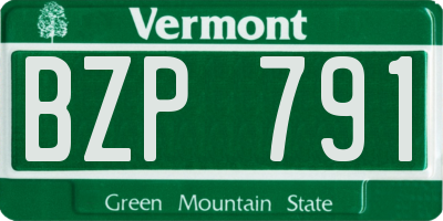 VT license plate BZP791