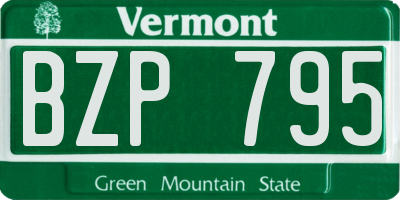 VT license plate BZP795