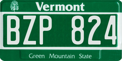 VT license plate BZP824