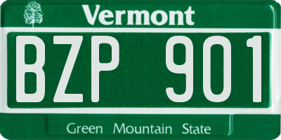 VT license plate BZP901