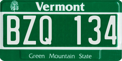 VT license plate BZQ134