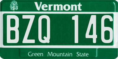 VT license plate BZQ146