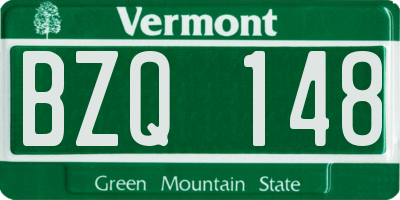 VT license plate BZQ148