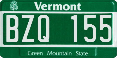 VT license plate BZQ155