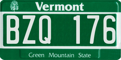 VT license plate BZQ176