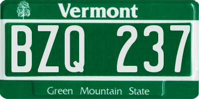 VT license plate BZQ237