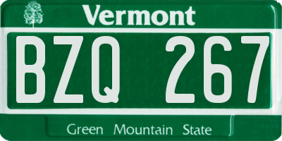VT license plate BZQ267