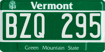 VT license plate BZQ295