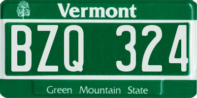 VT license plate BZQ324