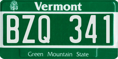 VT license plate BZQ341