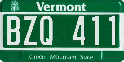 VT license plate BZQ411