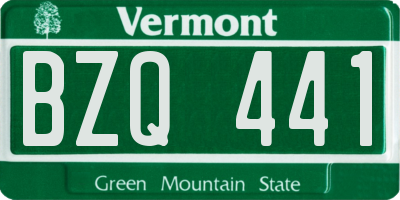 VT license plate BZQ441
