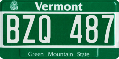 VT license plate BZQ487