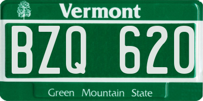 VT license plate BZQ620