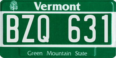 VT license plate BZQ631