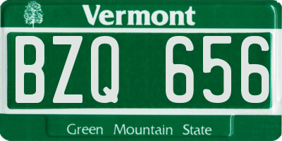 VT license plate BZQ656