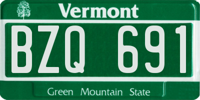 VT license plate BZQ691