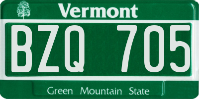 VT license plate BZQ705