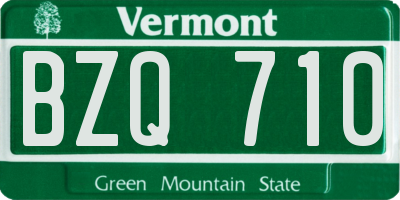 VT license plate BZQ710
