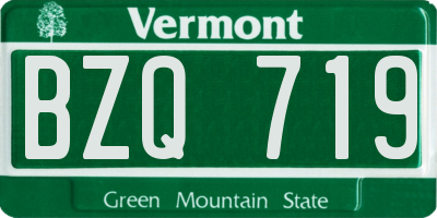 VT license plate BZQ719