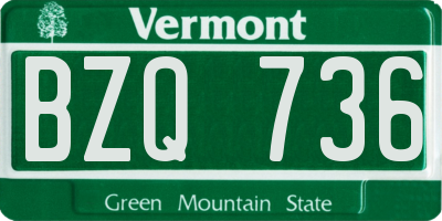 VT license plate BZQ736