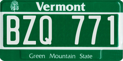 VT license plate BZQ771