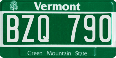 VT license plate BZQ790