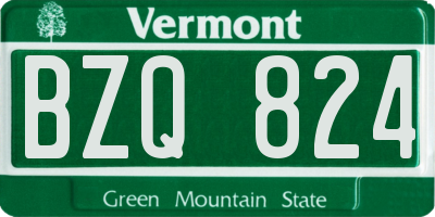 VT license plate BZQ824