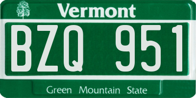 VT license plate BZQ951