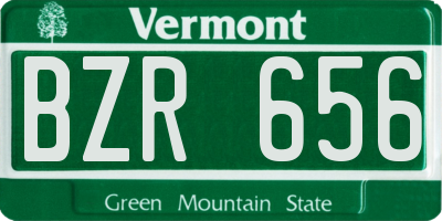 VT license plate BZR656
