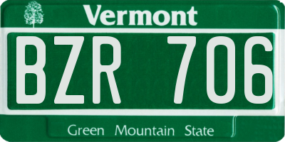 VT license plate BZR706