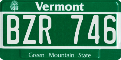 VT license plate BZR746
