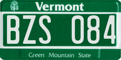 VT license plate BZS084