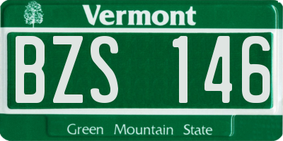 VT license plate BZS146