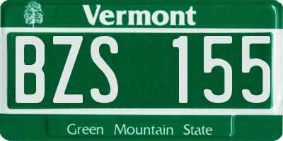 VT license plate BZS155