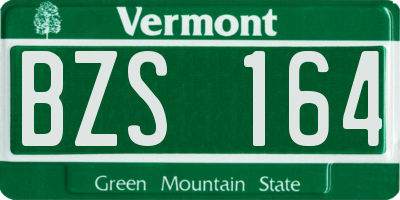 VT license plate BZS164
