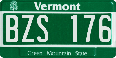 VT license plate BZS176