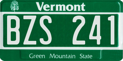 VT license plate BZS241