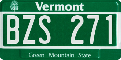 VT license plate BZS271